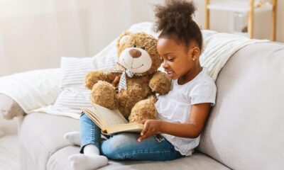Leather sofas and stuffed toys